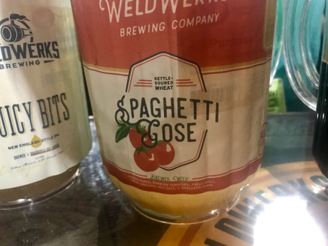 A pitcher of the infamous Spaghetti Gose